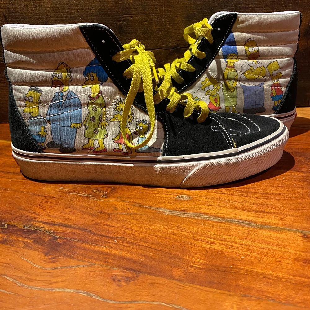 Vintage Vans high top shoes, Simpsons‎ collection, men’s size 8